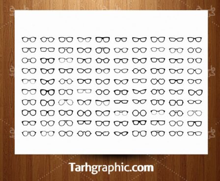 مجموعه 100 وکتور عینک طبی با فرمت Eps و کیفیت بالا