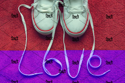 دانلود تصویر Love با بند کفش