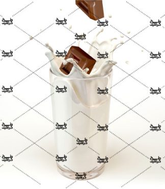 دانلود تصویر لیوان شیر به همراه کاکائو
