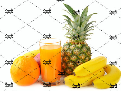 دانلود عکس آناناس به همراه موز و پرتقال