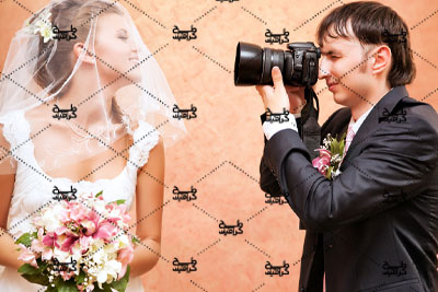 دانلود عکس صحنه عکاسی عروس و داماد