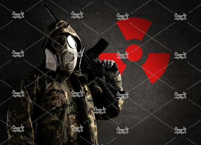 دانلود تصویر سرباز به همراه ماسک شیمیایی