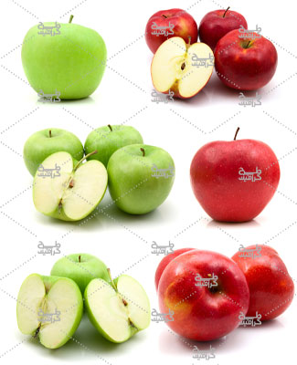 دانلود عکس سیب قرمز و سیب سبز