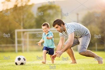 دانلود تصویر بازی فوتبال پدر و فرزند