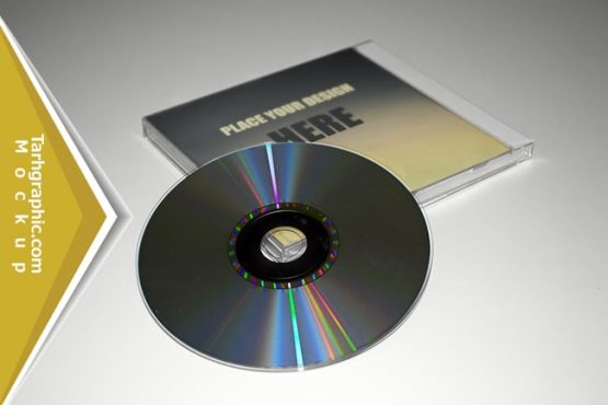 طرح موکاپ بسته بندی جلد  CD/DVD