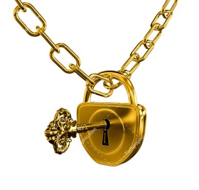 تصویر قفل و کلید طلا