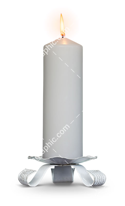 عکس کیفیت بالا و PNG از شمع سفید رنگ