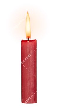 تصویر کیفیت بالا از شمع قرمز روشن با فرمت png