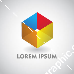 دانلود لوگوی LOREM IPSUM قرمز، آبی و زرد