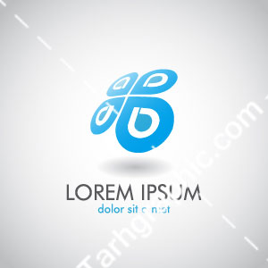 دانلود لوگوی LOREM IPSUM آبی رنگ
