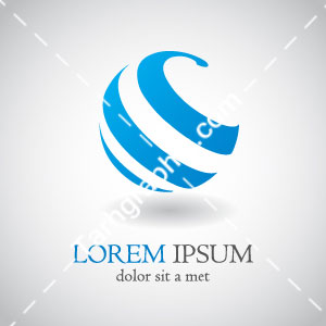 دانلود لوگوی آبی رنگ LOREM IPSUM